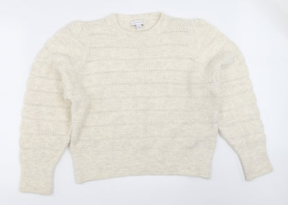 Womens UK Size L Topshop Ivory Pullover Jumper