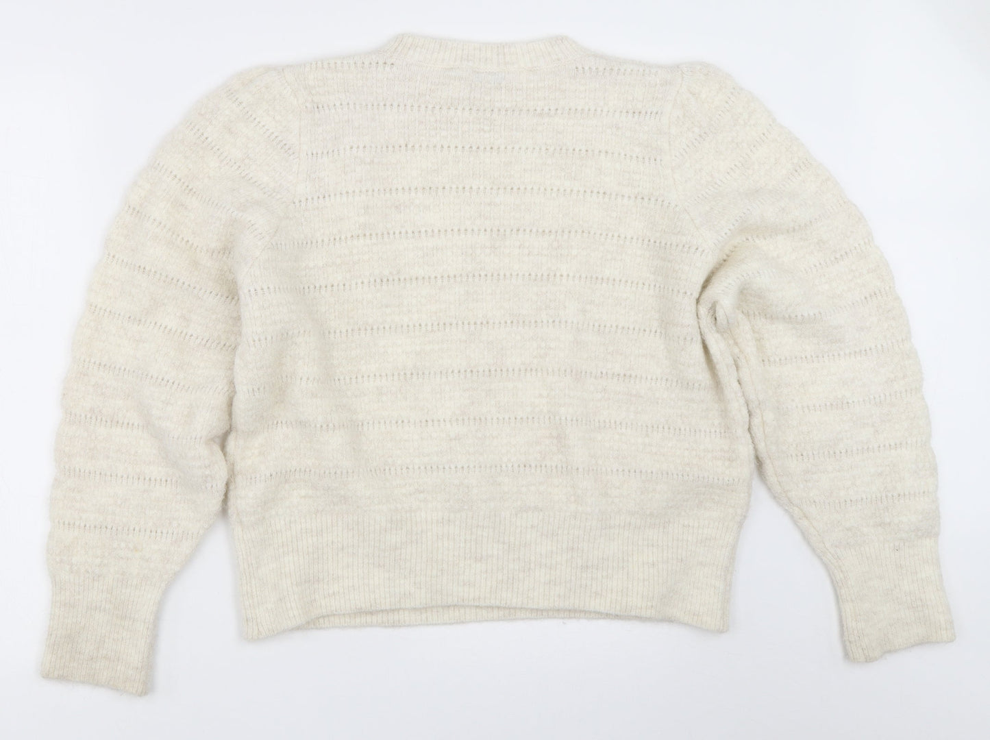 Womens UK Size L Topshop Ivory Pullover Jumper