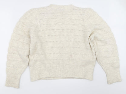 Womens UK Size L Topshop Ivory Pullover Jumper