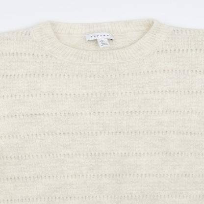 Womens UK Size L Topshop Ivory Pullover Jumper