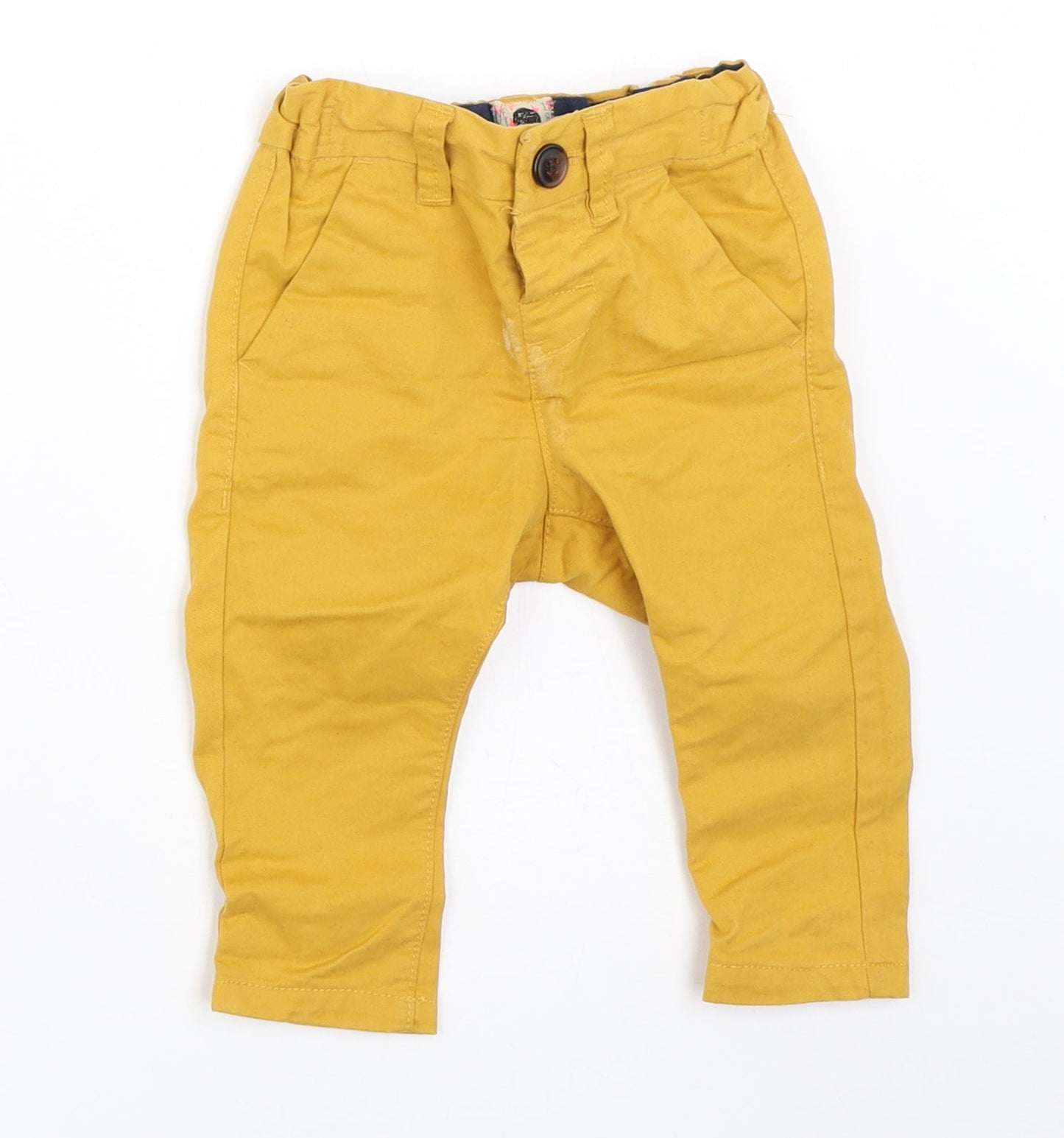 NEXT Boys Yellow   Capri Trousers Size 3-6 Months
