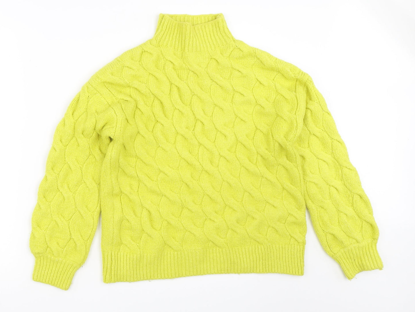 Womens UK Size S Papaya Green Pullover Jumper