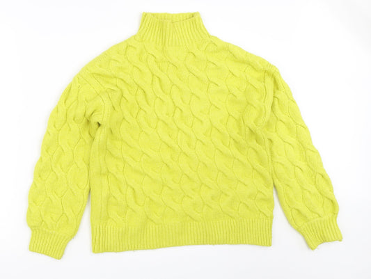 Womens UK Size S Papaya Green Pullover Jumper
