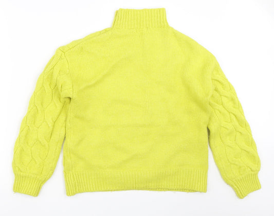 Womens UK Size S Papaya Green Pullover Jumper