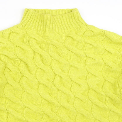 Womens UK Size S Papaya Green Pullover Jumper