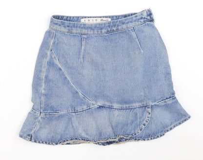 Primark Womens Blue  Denim Mini Skirt Size 8