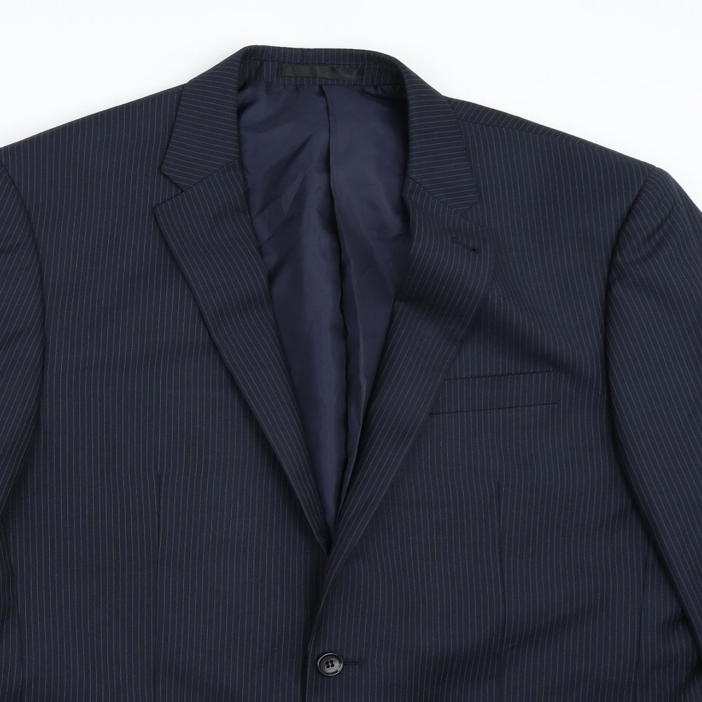 Mens UK Size 44 Greenwoods Regular Blue Suit Jacket