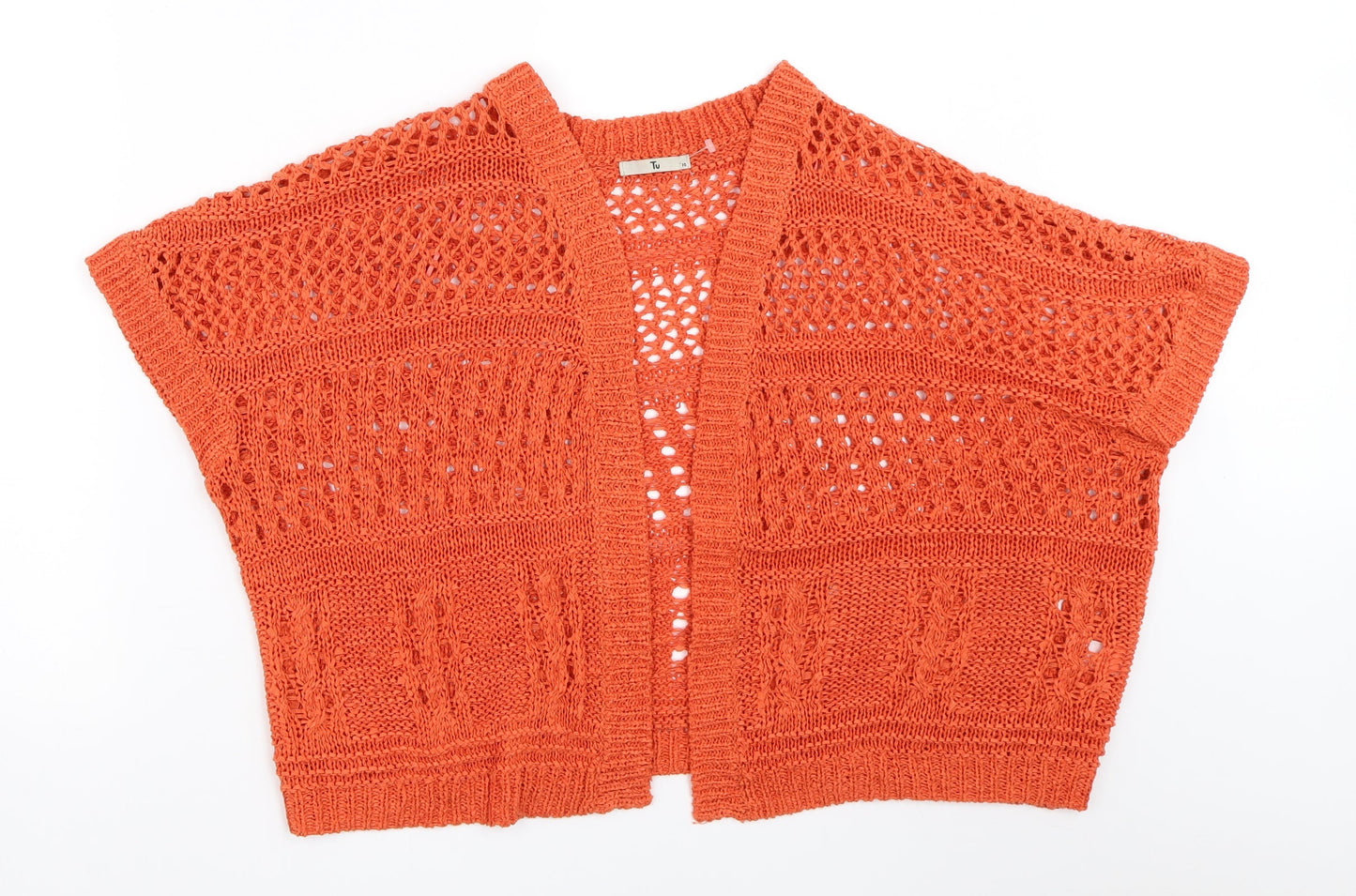 TU Womens Orange   Cardigan Jumper Size 10