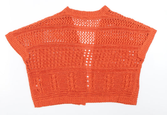 TU Womens Orange   Cardigan Jumper Size 10