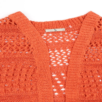 TU Womens Orange   Cardigan Jumper Size 10