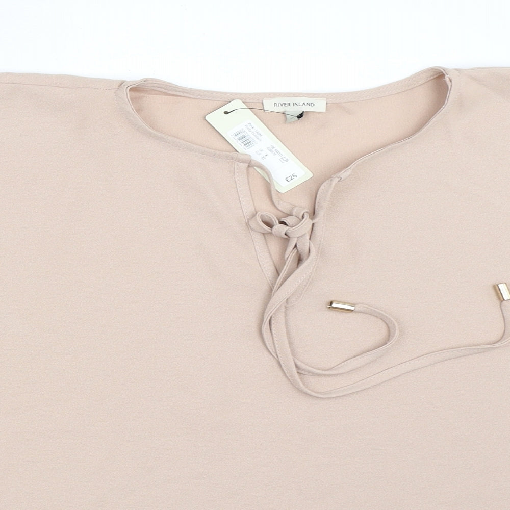 River Island Womens Beige   Basic Blouse Size 6