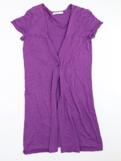 Womens UK Size S Sandwich Purple Cardigan Jumper
