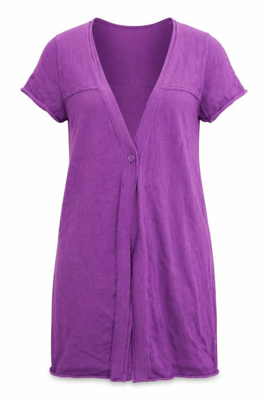 Womens UK Size S Sandwich Purple Cardigan Jumper