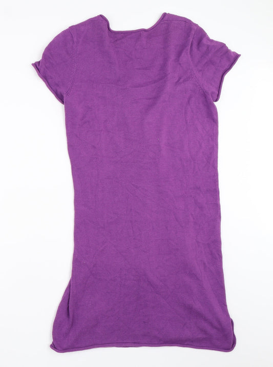 Womens UK Size S Sandwich Purple Cardigan Jumper