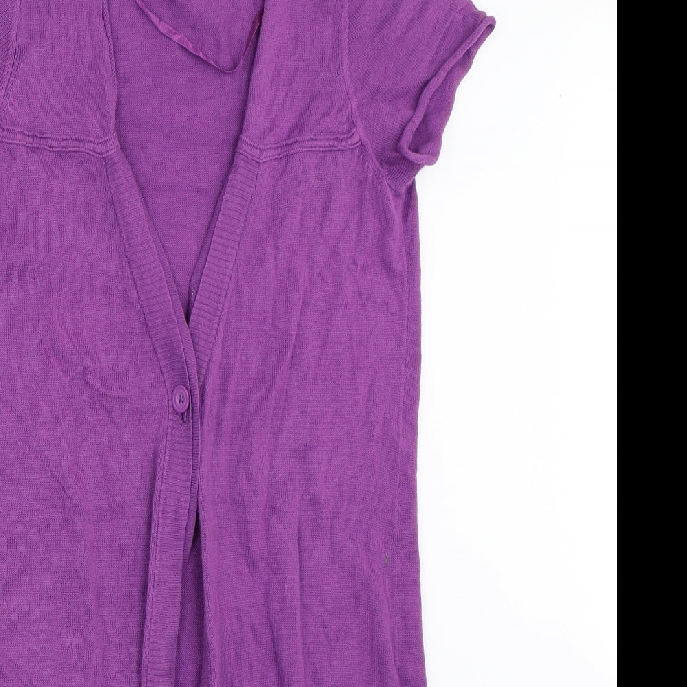Womens UK Size S Sandwich Purple Cardigan Jumper