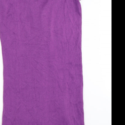 Womens UK Size S Sandwich Purple Cardigan Jumper