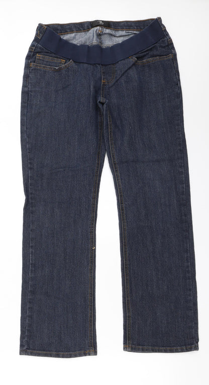 M2B Womens Blue  Denim Straight Jeans Size 10 L27 in