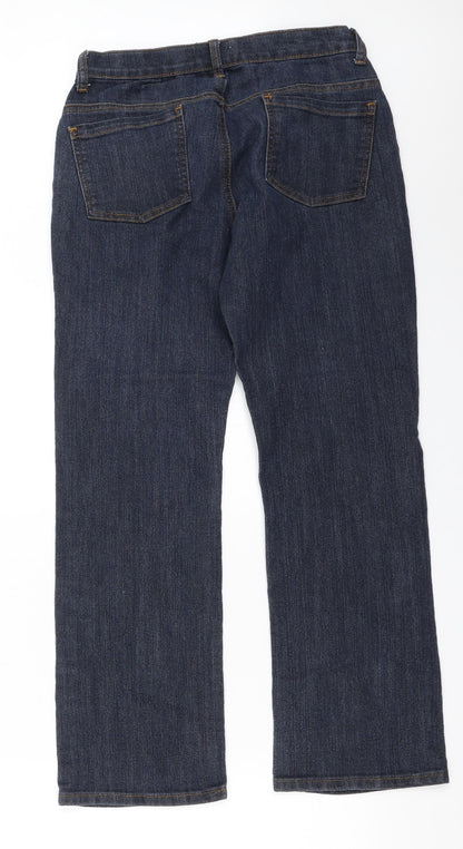 M2B Womens Blue  Denim Straight Jeans Size 10 L27 in