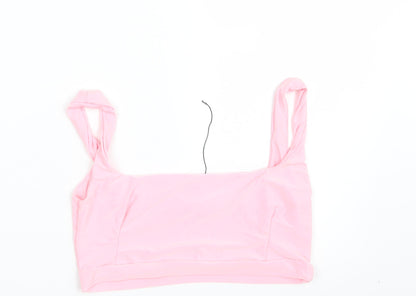 Womens UK Size 10 PRETTYLITTLETHING Pink Cropped Tank