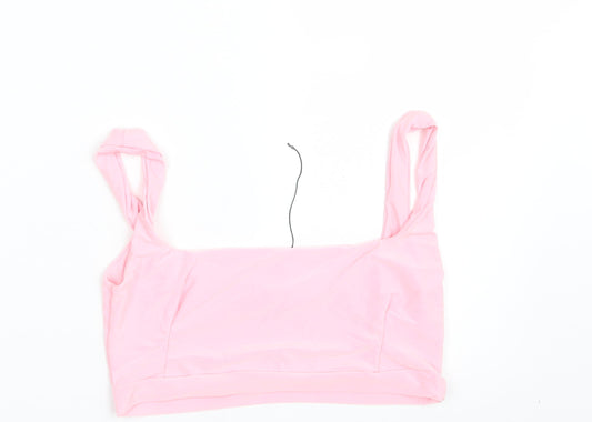 Womens UK Size 10 PRETTYLITTLETHING Pink Cropped Tank