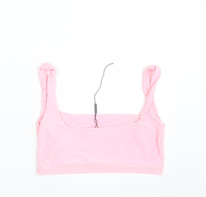 Womens UK Size 10 PRETTYLITTLETHING Pink Cropped Tank