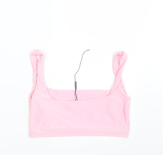Womens UK Size 10 PRETTYLITTLETHING Pink Cropped Tank
