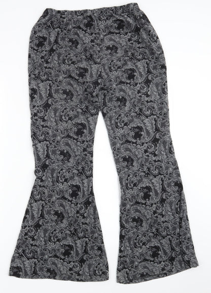 QED London Womens Grey Paisley  Bloomer Trousers Size S L29 in