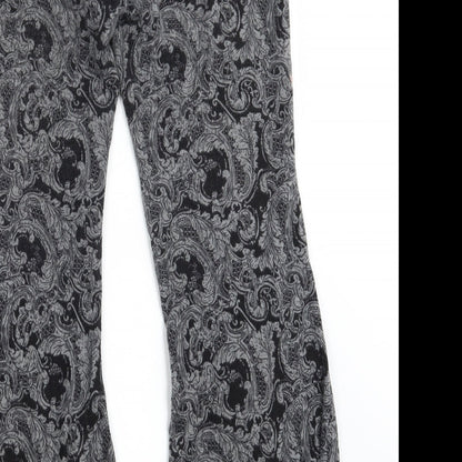 QED London Womens Grey Paisley  Bloomer Trousers Size S L29 in