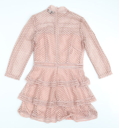 PRETTYLITTLETHING Womens Pink   Fit & Flare  Size 10