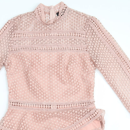 PRETTYLITTLETHING Womens Pink   Fit & Flare  Size 10