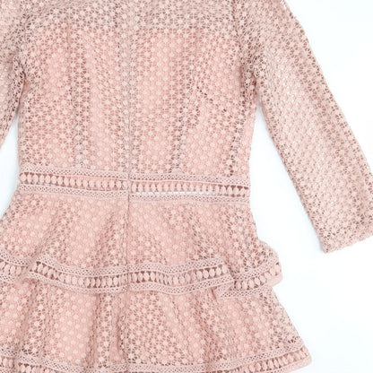 PRETTYLITTLETHING Womens Pink   Fit & Flare  Size 10