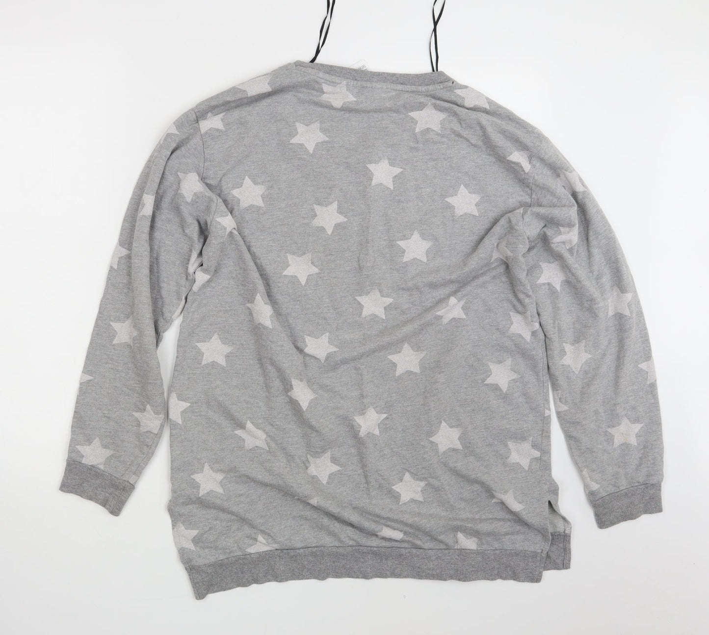 H&M Womens Grey Geometric  Pullover Sweatshirt Size M