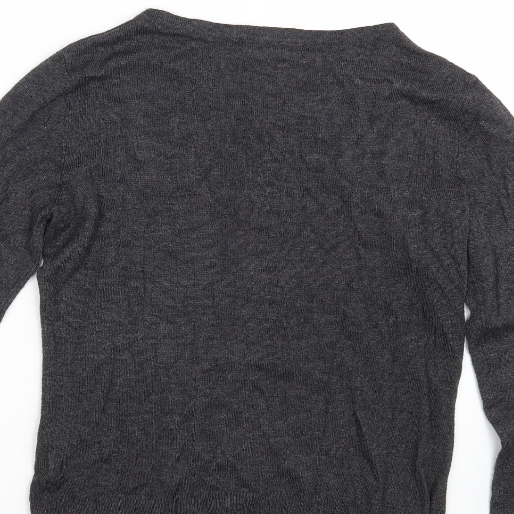 Womens UK Size 12 Atmosphere Grey Cape Jumper