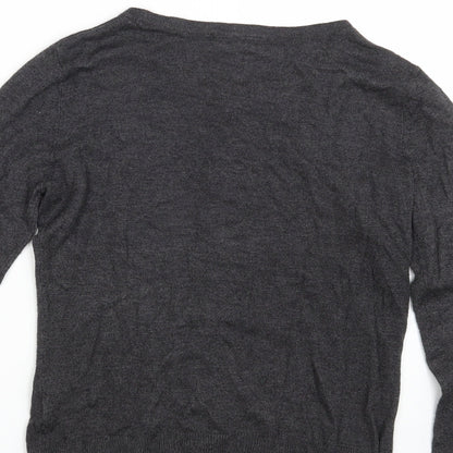 Womens UK Size 12 Atmosphere Grey Cape Jumper