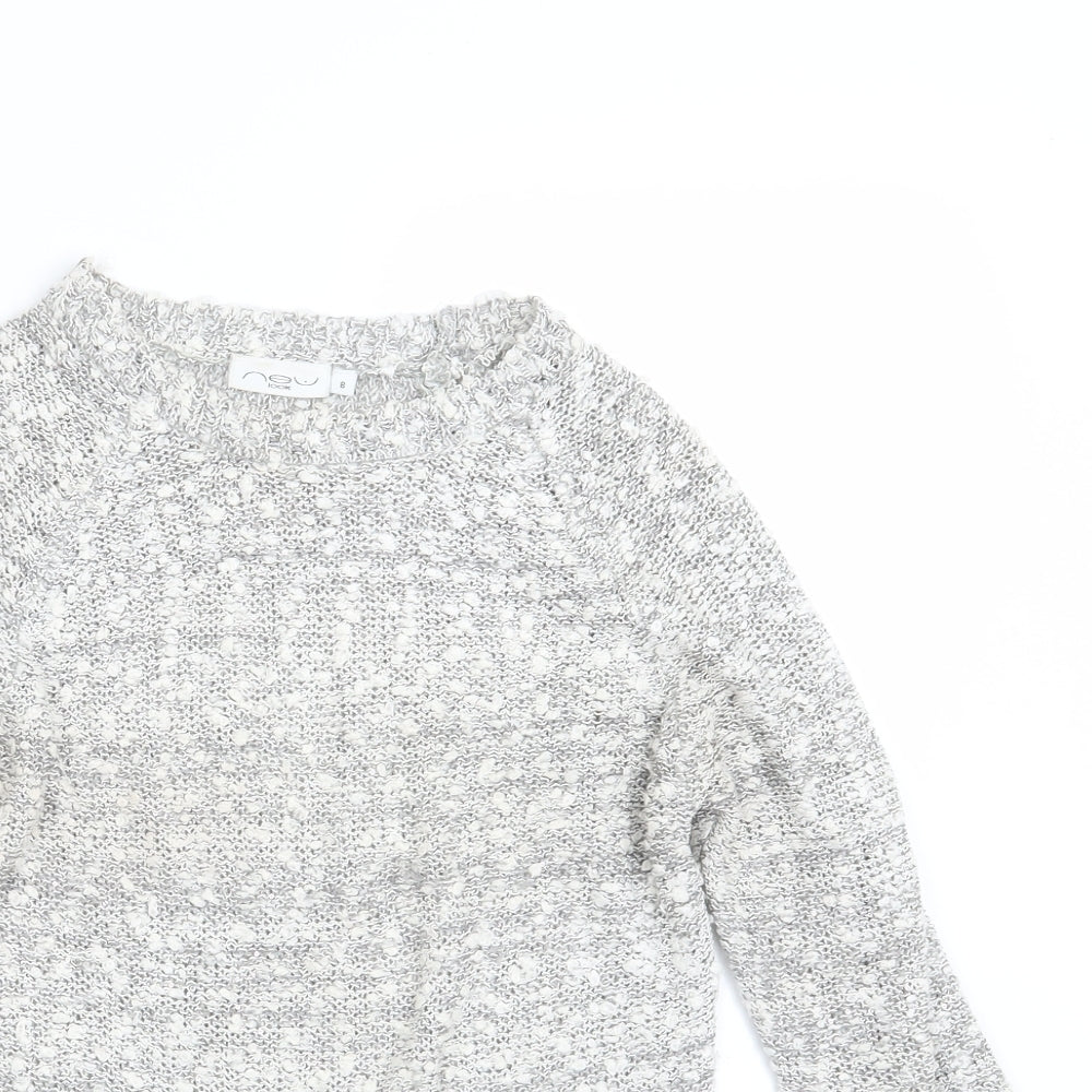 Womens UK Size 8 New Look Grey Pullover Jumper