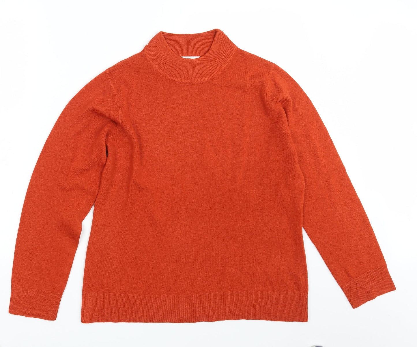BHS Womens Orange  Knit Pullover Jumper Size 16