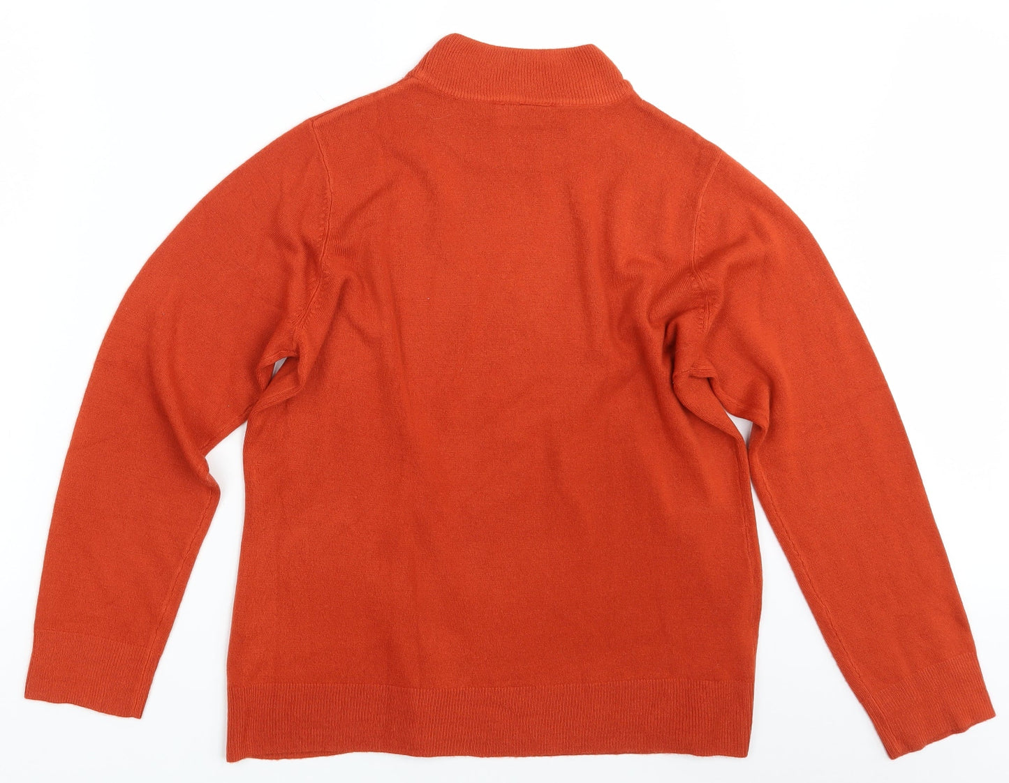 BHS Womens Orange  Knit Pullover Jumper Size 16