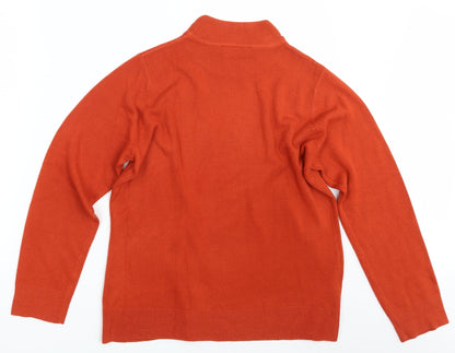 BHS Womens Orange  Knit Pullover Jumper Size 16