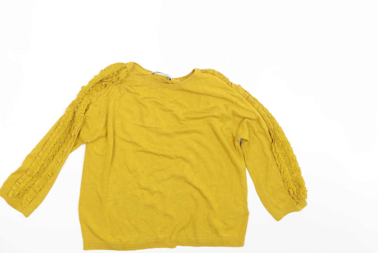 Womens UK Size 10 Per Una Yellow Pullover Jumper
