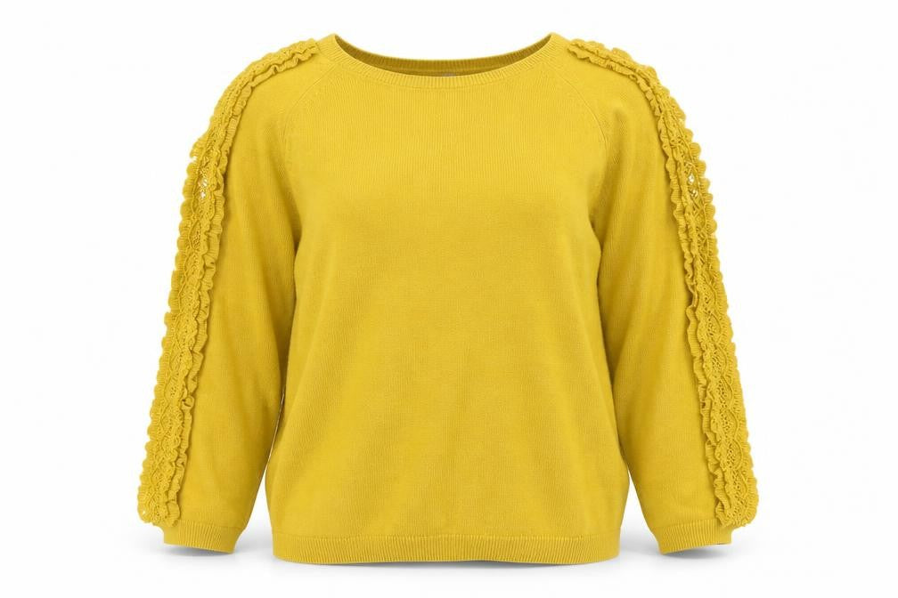 Womens UK Size 10 Per Una Yellow Pullover Jumper