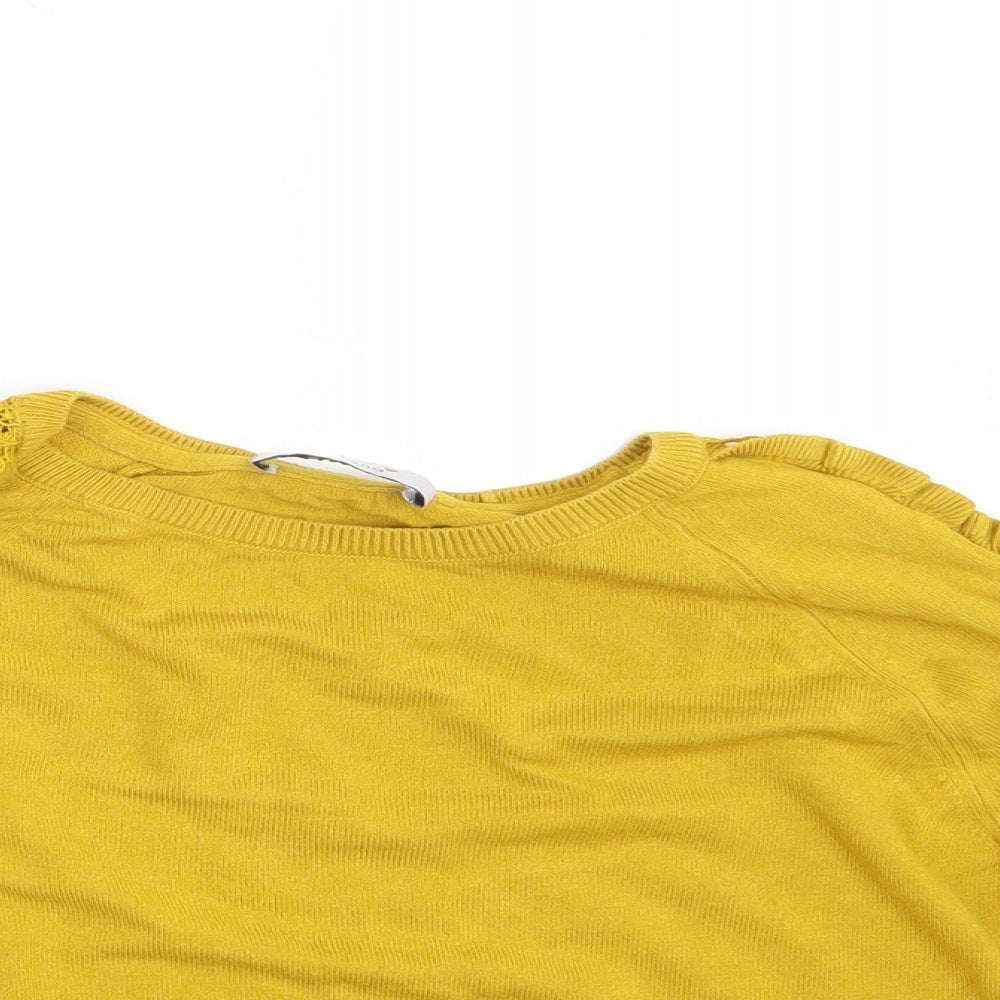 Womens UK Size 10 Per Una Yellow Pullover Jumper