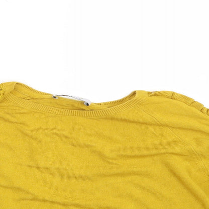Womens UK Size 10 Per Una Yellow Pullover Jumper