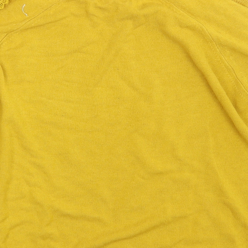 Womens UK Size 10 Per Una Yellow Pullover Jumper