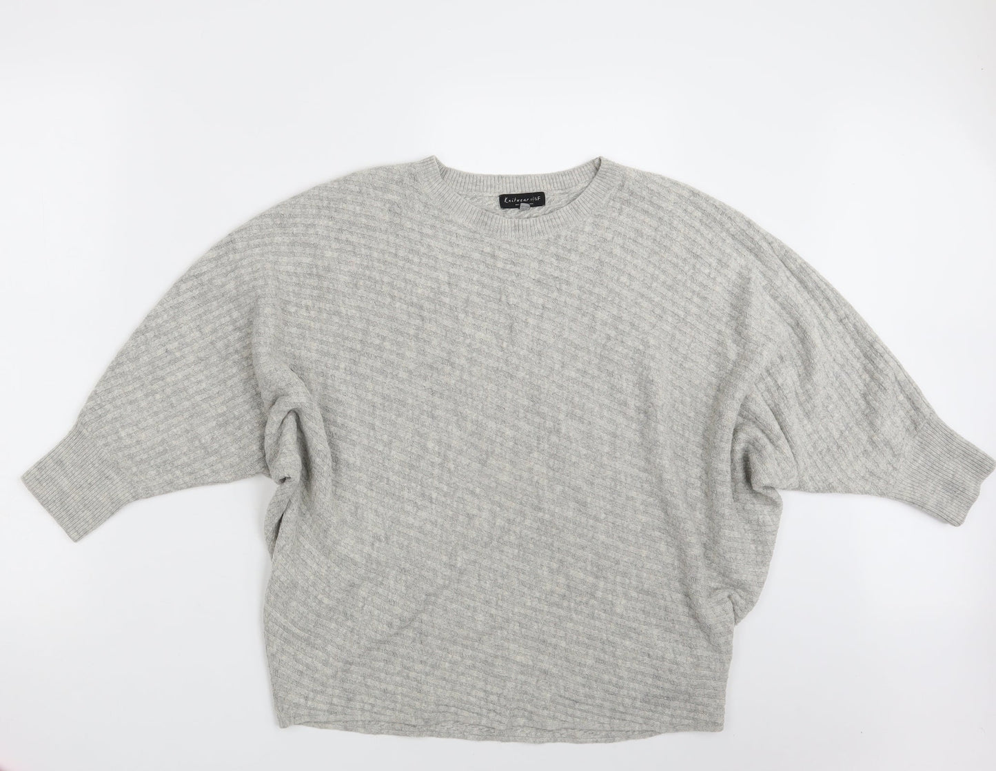 F&F Womens Grey  Knit Pullover Jumper Size 16