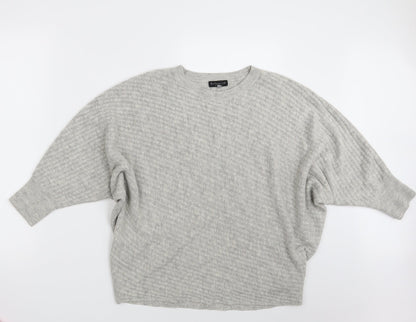 F&F Womens Grey  Knit Pullover Jumper Size 16