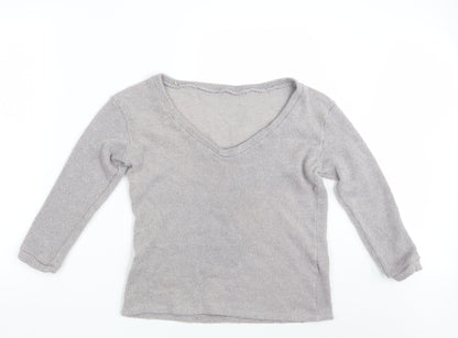 Womens UK Size L Preworn Grey Pullover Jumper