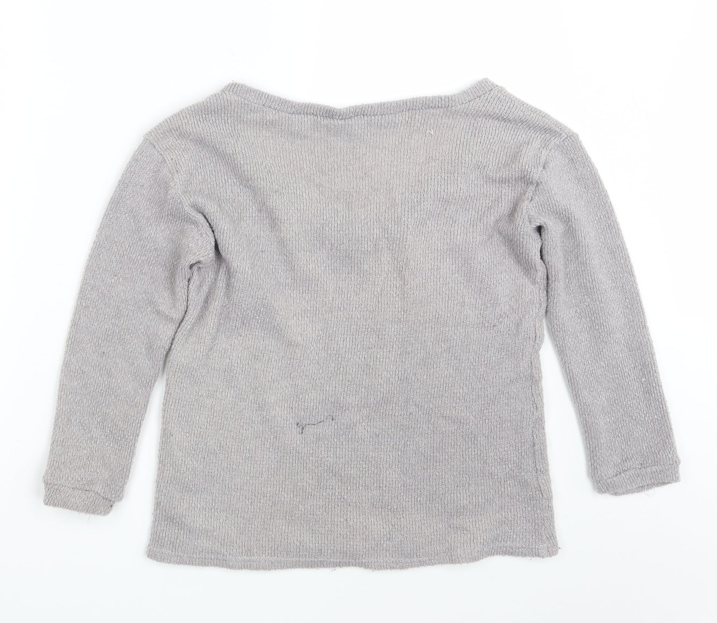 Womens UK Size L Preworn Grey Pullover Jumper