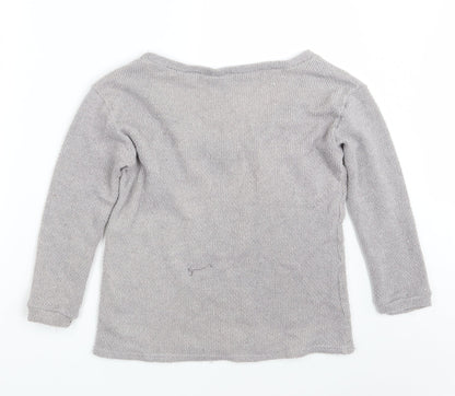Womens UK Size L Preworn Grey Pullover Jumper