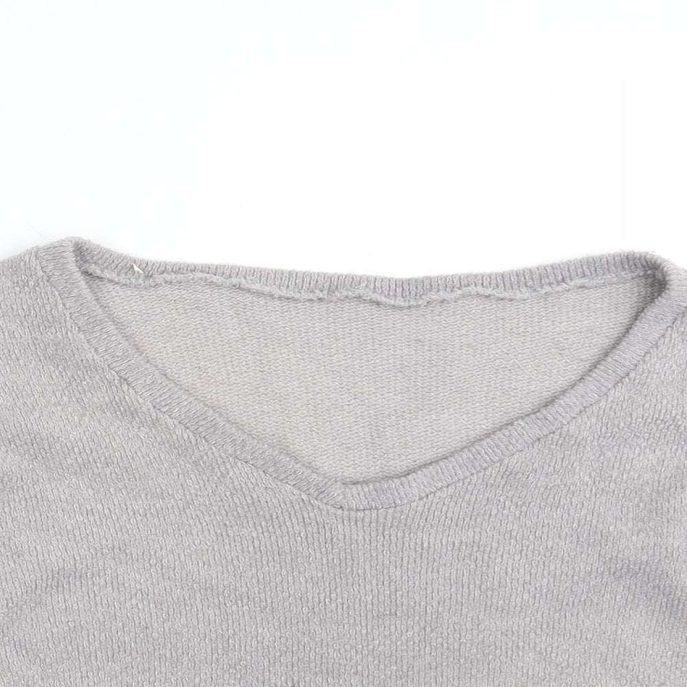 Womens UK Size L Preworn Grey Pullover Jumper