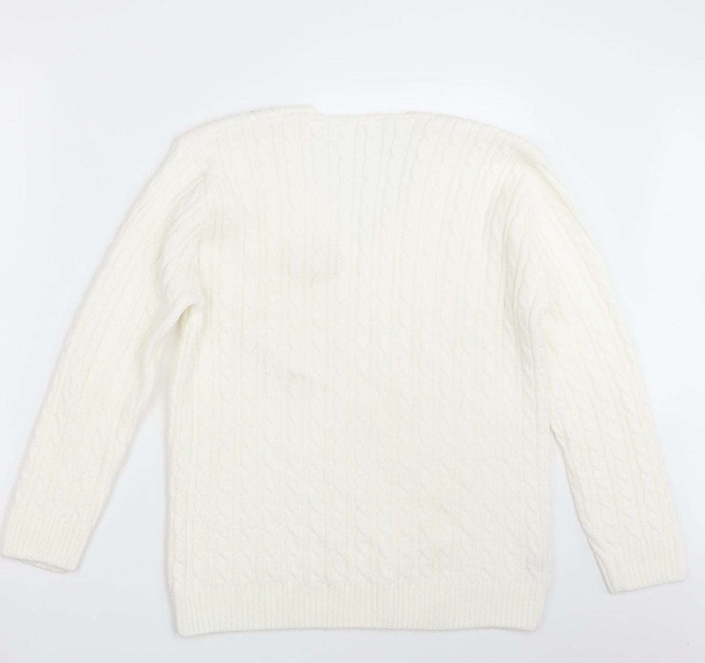 Womens UK Size One Size Preworn Ivory Pullover Jumper